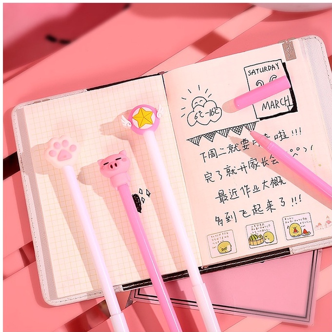 Bút Bi Nước Mẫu Hình Cute Siêu Dễ Thương - Bút Gel Nước Văn Phòng Ngòi 0.5mm