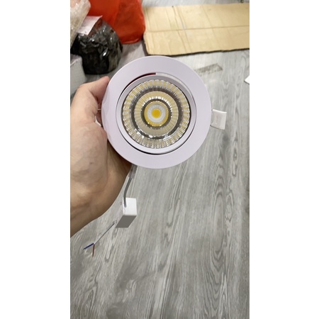 Đèn âm trần mắt cob phi 90 7w ánh sáng trăng, trung tính và vàng