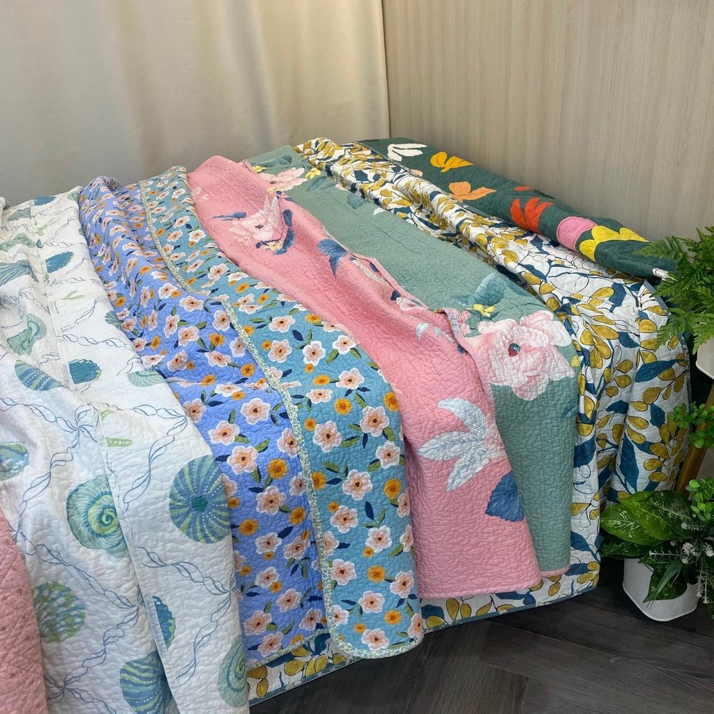 Chăn lẻ 100% cotton xuất Hàn - Chăn cotton - Chăn lẻ mềm mịn