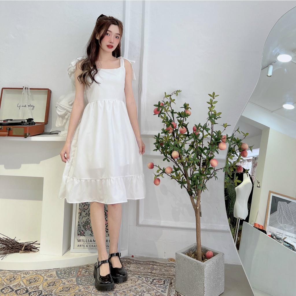 Váy 2 dây maxi dáng xuông babydoll tiểu thư phong cách hàn quốc sp011 | BigBuy360 - bigbuy360.vn