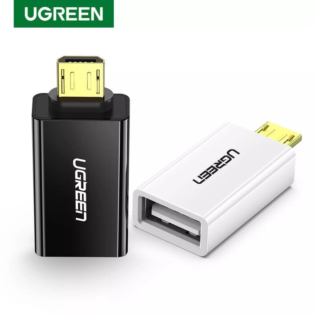 Đầu chuyển đổi Micro USB sang USB 2.0 UGREEN 30529 Chính Hãng US195 Màu Trắng