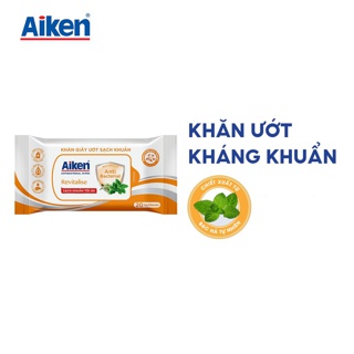 [Gift] Khăn Ướt Sạch Khuẩn Aiken Chiết Xuất Bạc Hà 20 tờ