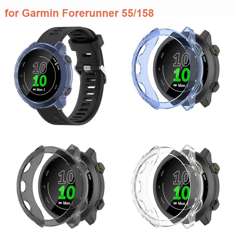 Ốp lưng tương thích với Garmin Forerunner 55 và Forerunner 158, Vỏ bảo vệ TPU cho đồng hồ thông minh