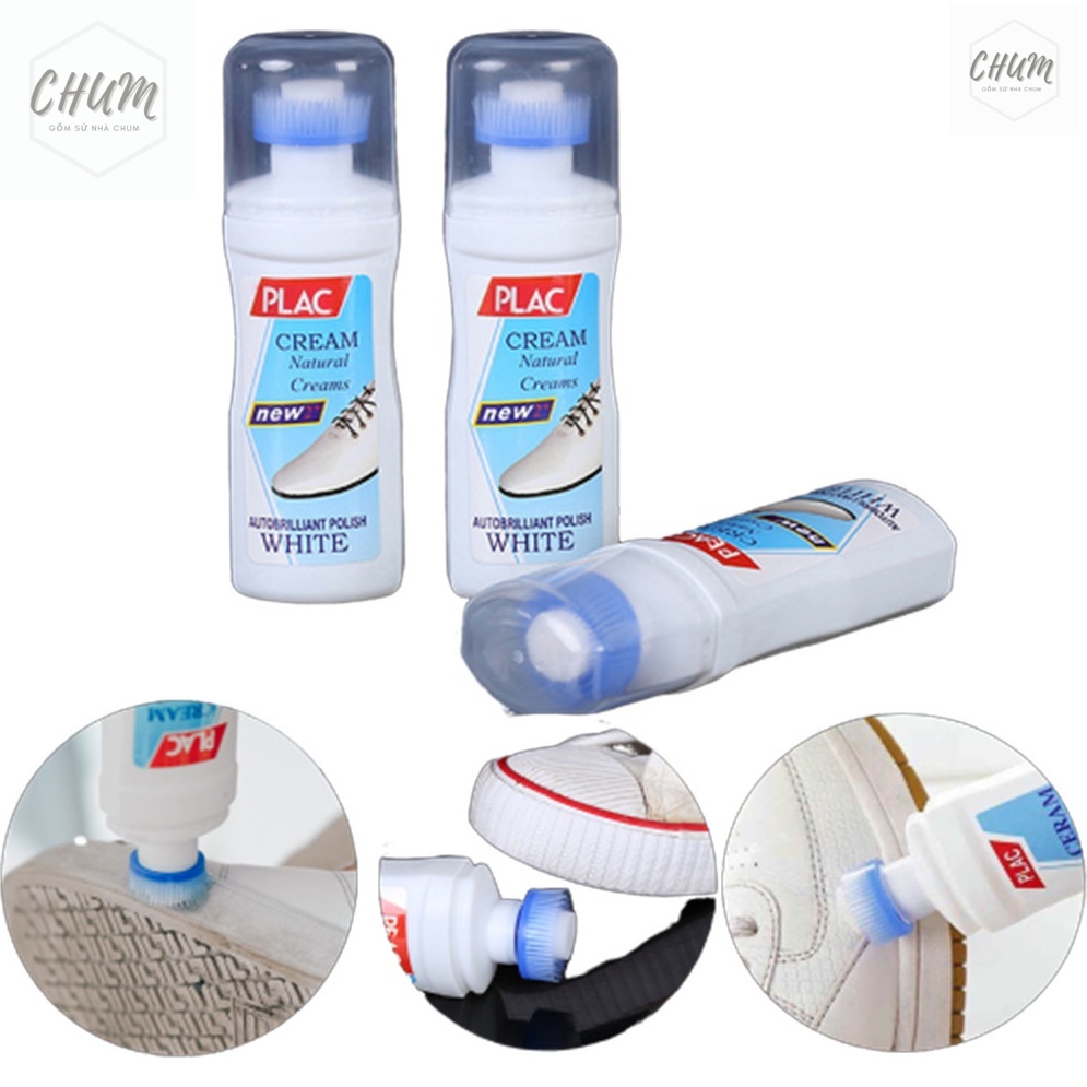 Chai Tẩy Trắng Giày Dép , Túi Xách Plac Kèm Đầu Chùi Tiện Dụng CHUMDECOR TH1