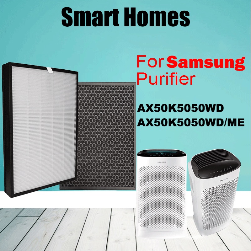 Fit Samsung Air Purifier AX60R5080WD AX60R5080WD/ME AX50K5050WD AX50K5050WD/ME Compatible Hepa Activated Carbon Composite Filter CFX-D100/SG CFX-D100/GB