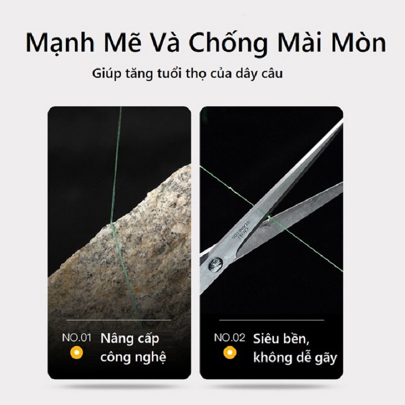 Dây Dù Câu Cá Săn Hàng Chính Hãng KOI Monster X8 PE 20M Chuyên Làm Thẻo, Trục Câu Đài DDC04 - Sanami Fishing