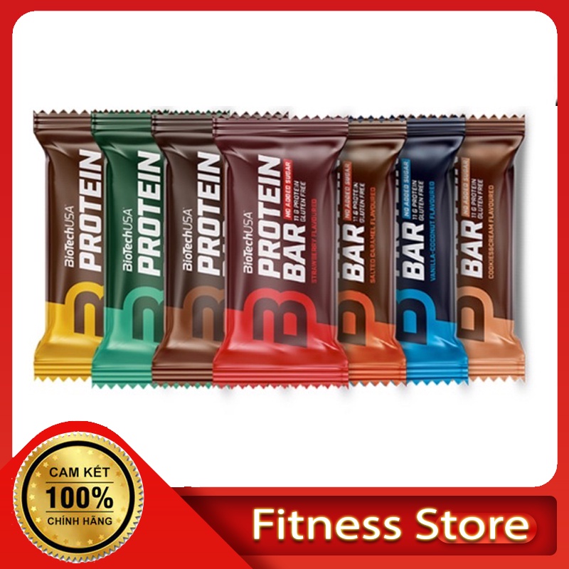 Bánh Protein Bar BIOTECH USA - Giảm Cân, Tăng Cơ, Bữa Phụ Trước Tập, Ăn Vặt Ít Béo, Hạn Chế Calo, Đồ Ăn Healthy Giàu Đạm