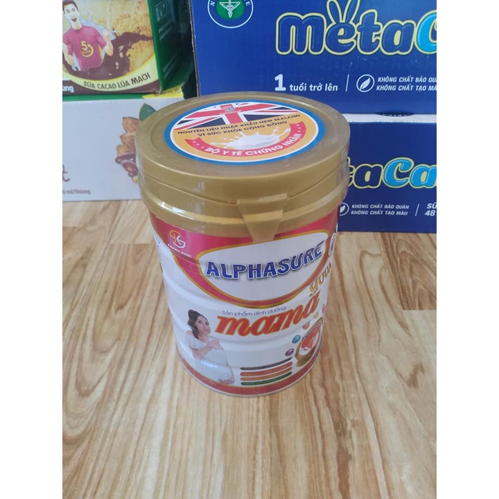Sữa Alphasure mama gold 900g dinh dưỡng dành cho mẹ mang thai và cho con bú