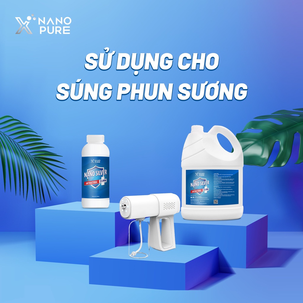 Nano bạc diệt khuẩn, khử mùi Nano Xpure Nano Silver 5L - sát khuẩn y tế, phun sương, xịt, chăm sóc nhà cửa,  AHT Corp