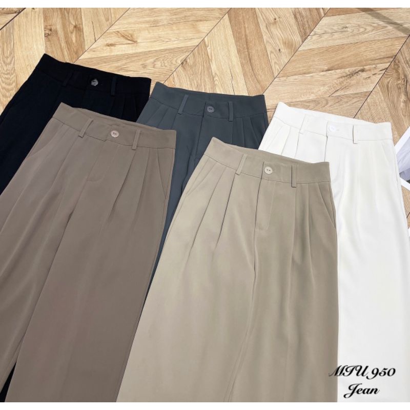 Quần vải trơn ống suông hàng QCL1