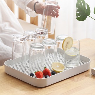 Khay nhựa hình chữ nhật úp ly nước tiện dụng