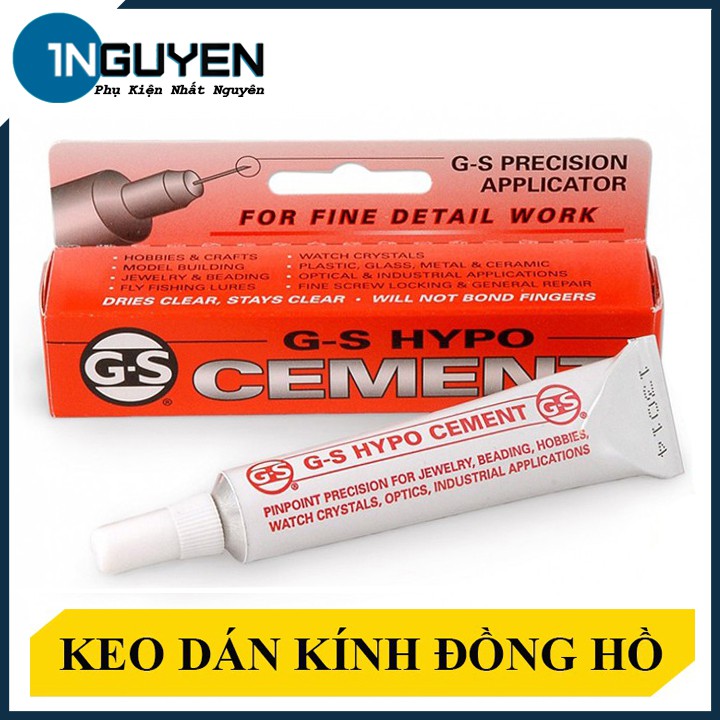 Keo chống nước và dán kính đồng hồ, gắn đá gắn trang sức G-S Hypo Cement tiện lợi