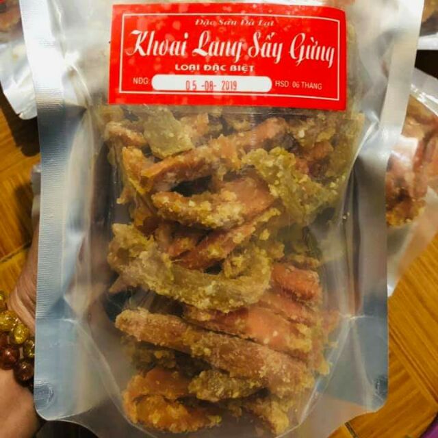 Gói 250gr khoai lang mật sấy gừng 45k