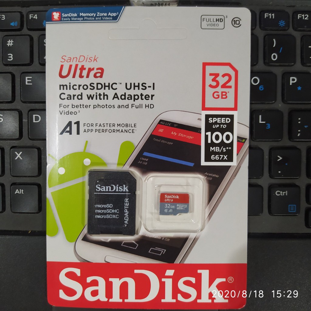 Thẻ nhớ sandisk 128GB/64GB/32GB/16GB/8GB dùng cho điện thoại, máy ảnh, gắn camera - Thẻ nhớ tốc độ cao Class 10 Ultra 66