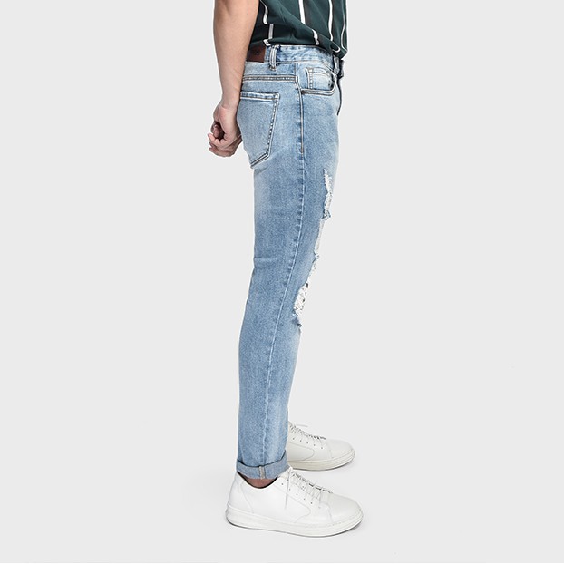 Quần Jean Nam Xanh Nhạt Mẫu Quần Jean Xuất Khẩu Hàn Quốc Của Routine QJ112051