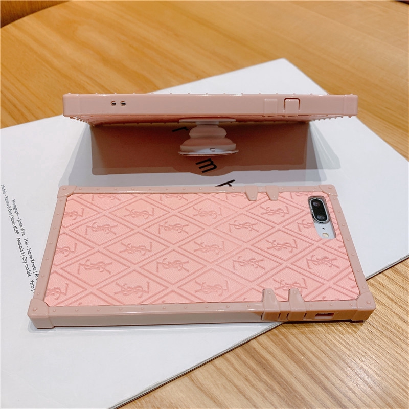 Ốp Điện Thoại Nền Hồng In Logo Thương Hiệu Thời Trang Cho iphone 15 14 13 12 6 6s 7 8 plus x xs max xr 11 pro max 12