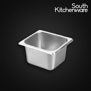 Khay inox gn 1/6 đựng thực phẩm, topping, cơm 176x164 cao 100mm