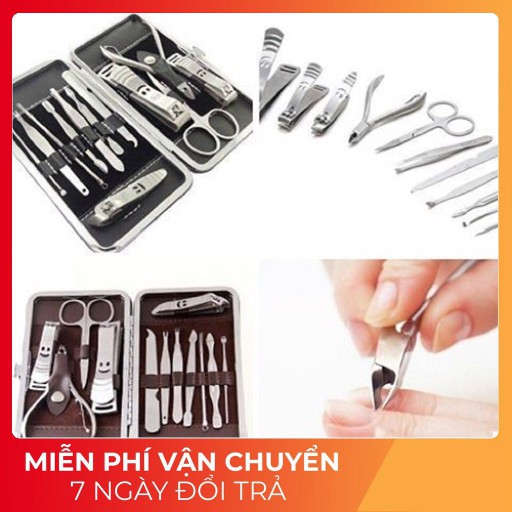 (Hoàn phí vận chuyển)Bộ Làm Móng Tay Chân 12 món (Nail)