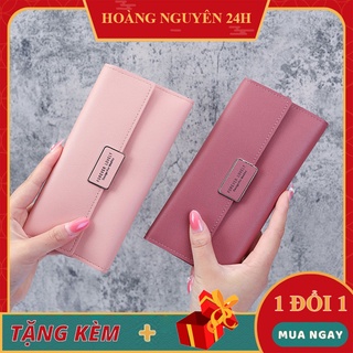 Bóp Ví Dài Cầm Tay From Korea Khóa Vuông V214 Cách Điệu Trẻ Trung