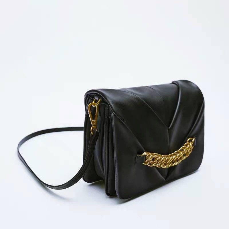 Túi Xách Nữ Đeo Chéo Zara Phối Dây Xích Sang Chảnh Cá Tính Chất Da Mềm Xịn Milla's