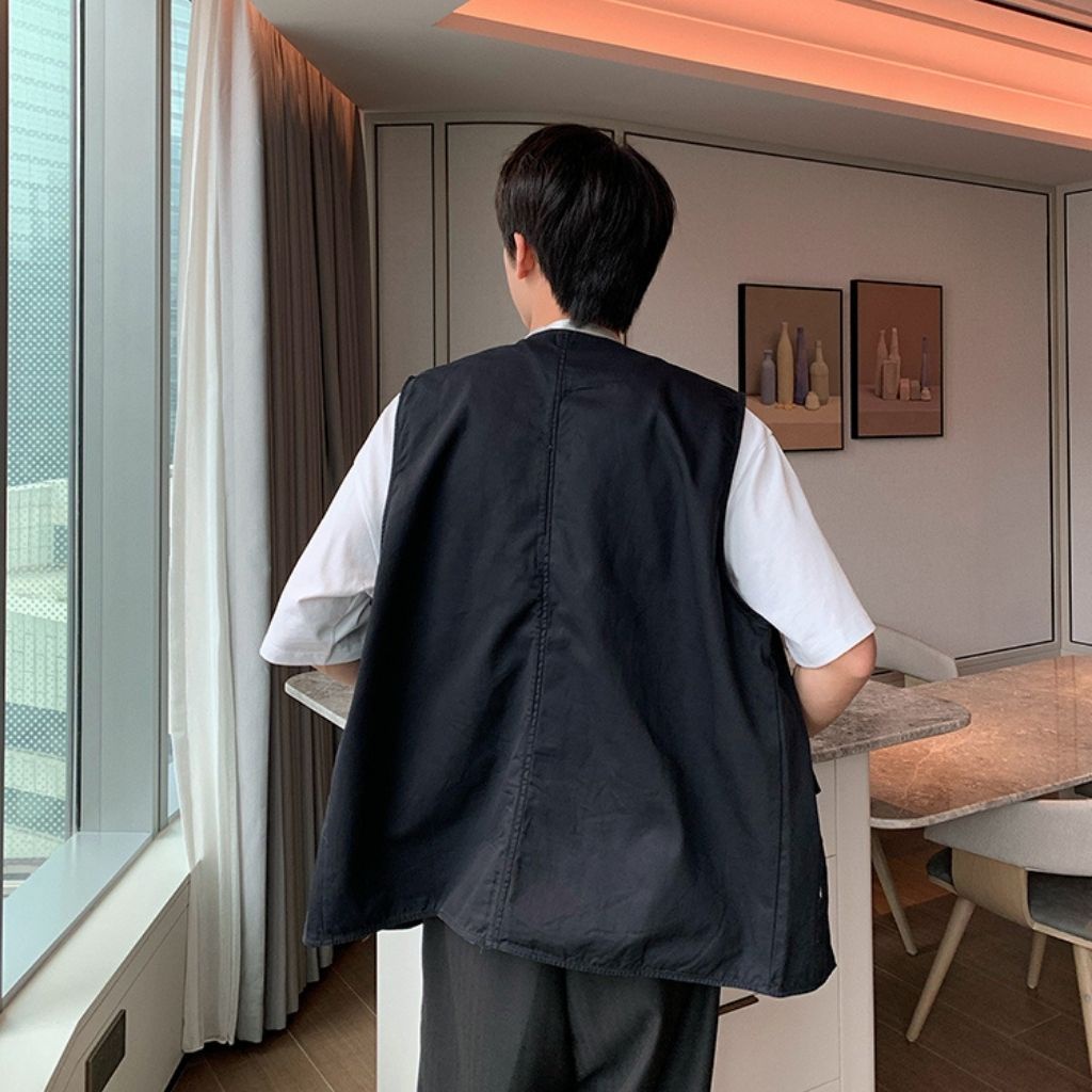 Áo khoác gile kaki nam nữ Mavota áo ghi lê unisex form rộng phong cách Hàn Quốc GILE02