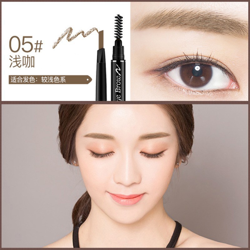 [Mã COSHOT11 giảm 10% đơn 350K] Chì Kẻ Mày Double Effect Lameila 02 đầu không thấm nước | Thế Giới Skin Care