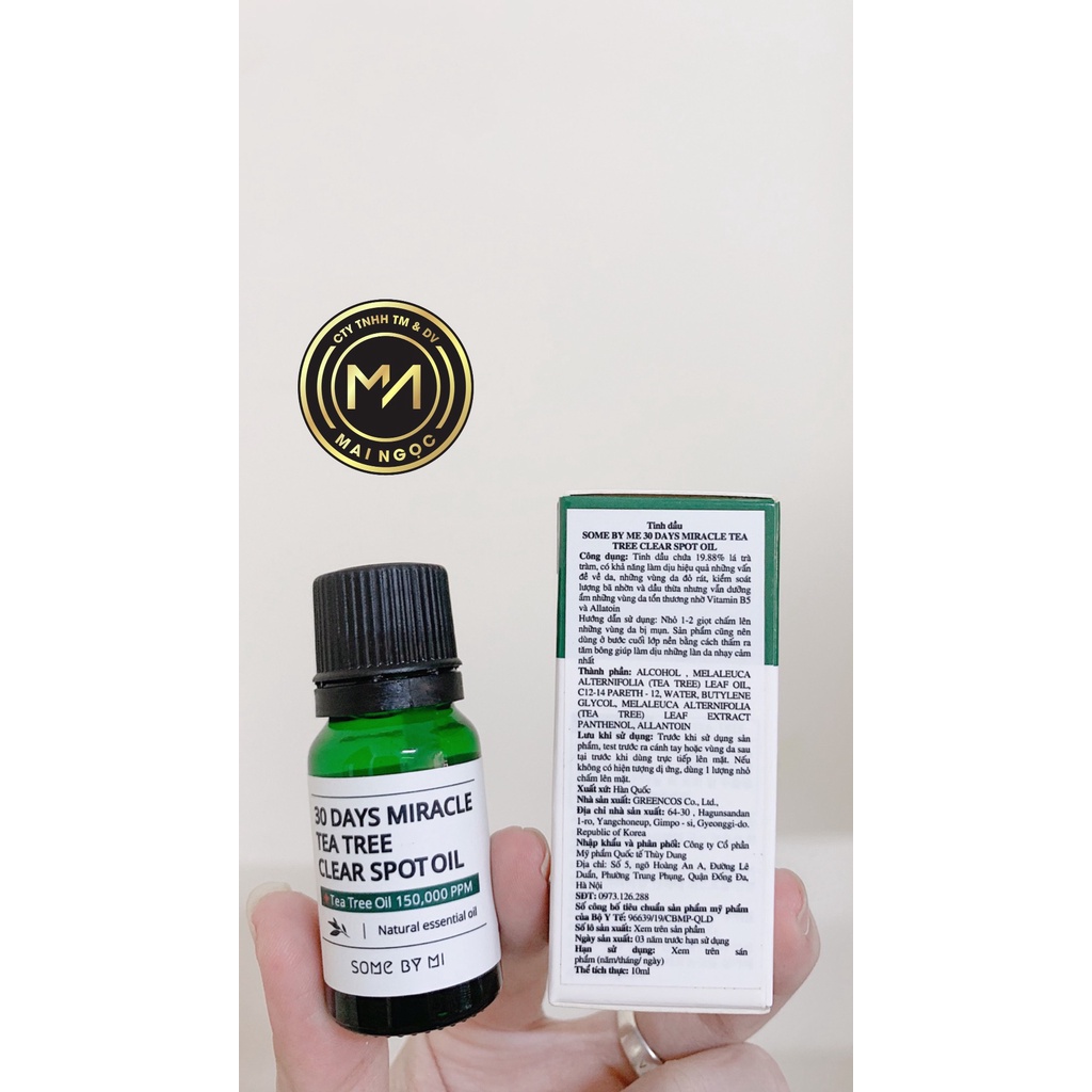 Tinh Dầu Tràm Trà Thần Kỳ Some By Mi 30 Days Miracle Tea Tree Clear Spot Oil 10ml