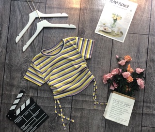 Áo croptop rút dây