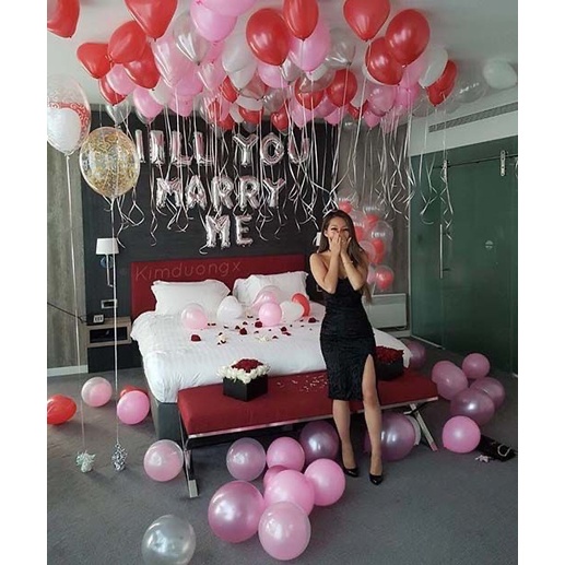 Set Bóng Bay Cầu Hôn Marry Me MQ00 - Đủ Phụ Kiện Chọn Mẫu