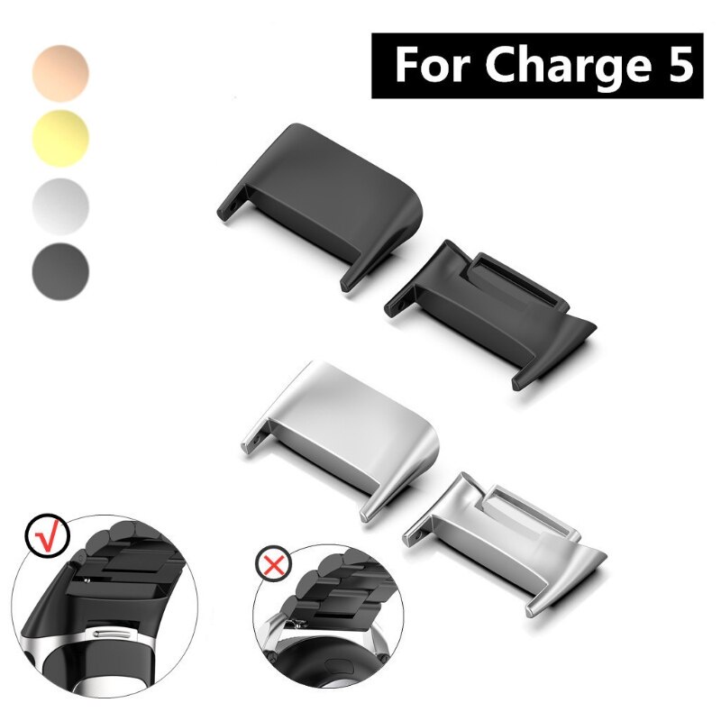Set 2 đầu nối dây đồng hồ thông minh Fitbit Charge 5 bằng thép không gỉ