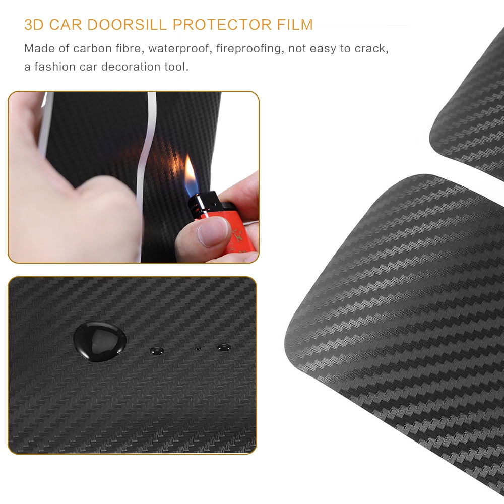 Bộ 4 Miếng Dán Bảo Vệ Cửa Xe Hơi Bằng Sợi Carbon Thông Dụng