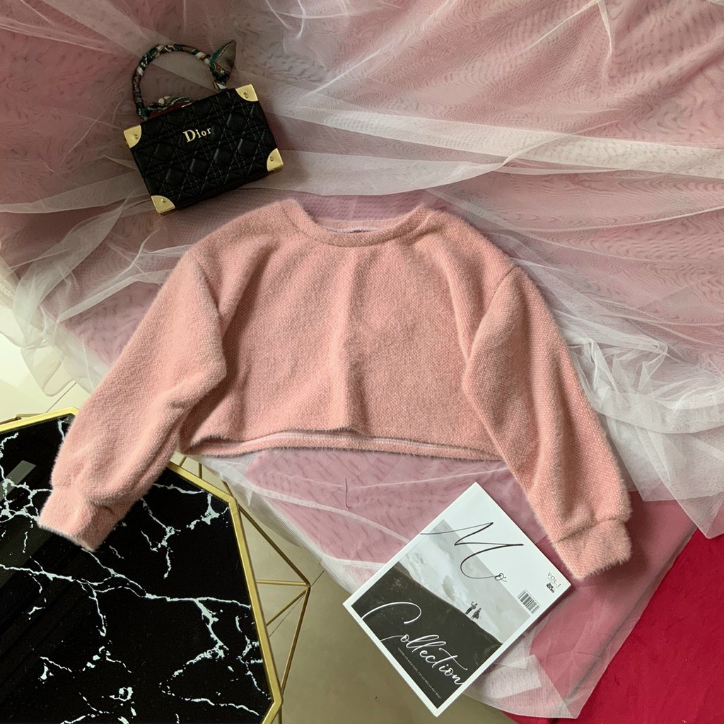 Áo Lông Cổ Tròn Tay Dài💥𝑭𝑹𝑬𝑬𝑺𝑯𝑰𝑷💥Áo Kiểu Nữ,LY STORE