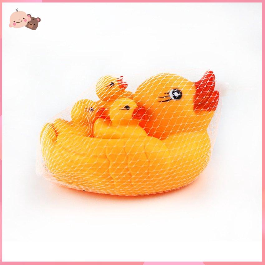 Đàn vịt thả bồn tắm phát nhạc 1 vịt mẹ 3 vịt con cho bé