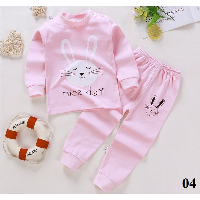 Bộ thun dài Cho Bé Trai Bé Gái Từ 12 Tháng Đến 8 Tuổi Chất Cotton Co Giãn