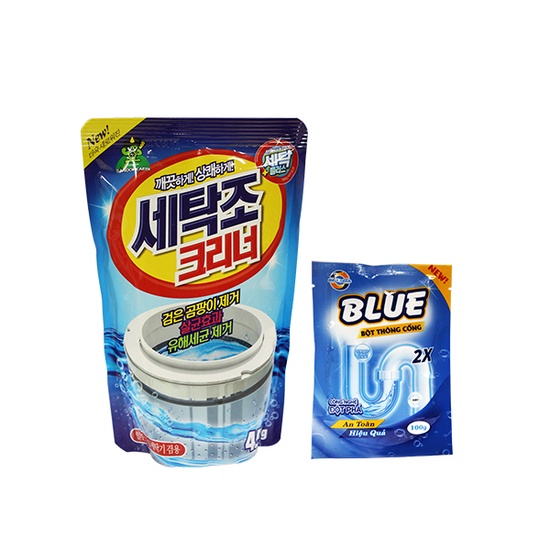 SIÊU HOT COMBO [Sandokkaebi] 6 gói bột tẩy lồng giặt+ 6 gói bột thông cống trên TV SHOPING giá siêu tốt