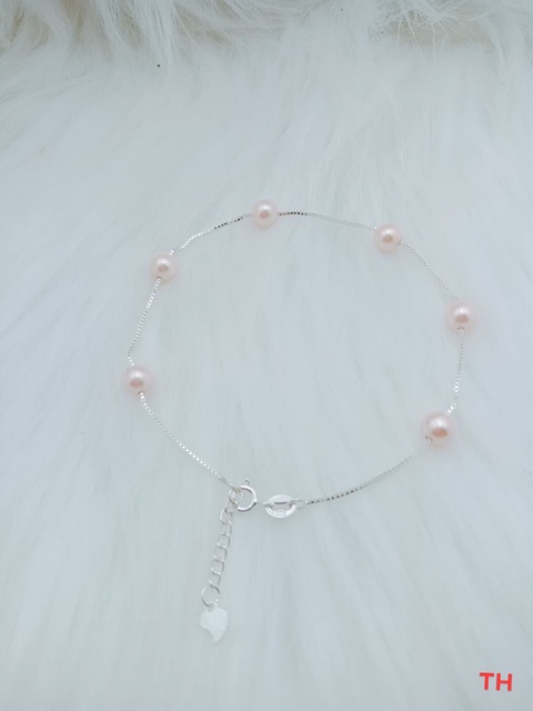 LẮC CHÂN NGỌC TRAI NỮ BẠC ITALY CAO CẤP 925 KHÔNG PHAI MÀU | BigBuy360 - bigbuy360.vn