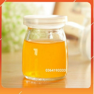 Set 5 hũ sữa chua thủy tinh 100ml nắp nhựa - Hũ thủy tinh làm flan, pana cota