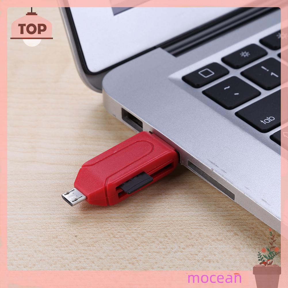 Đầu Đọc Thẻ Nhớ Usb 2.0 Otg Tf / Sd Đa Năng 2 Trong 1