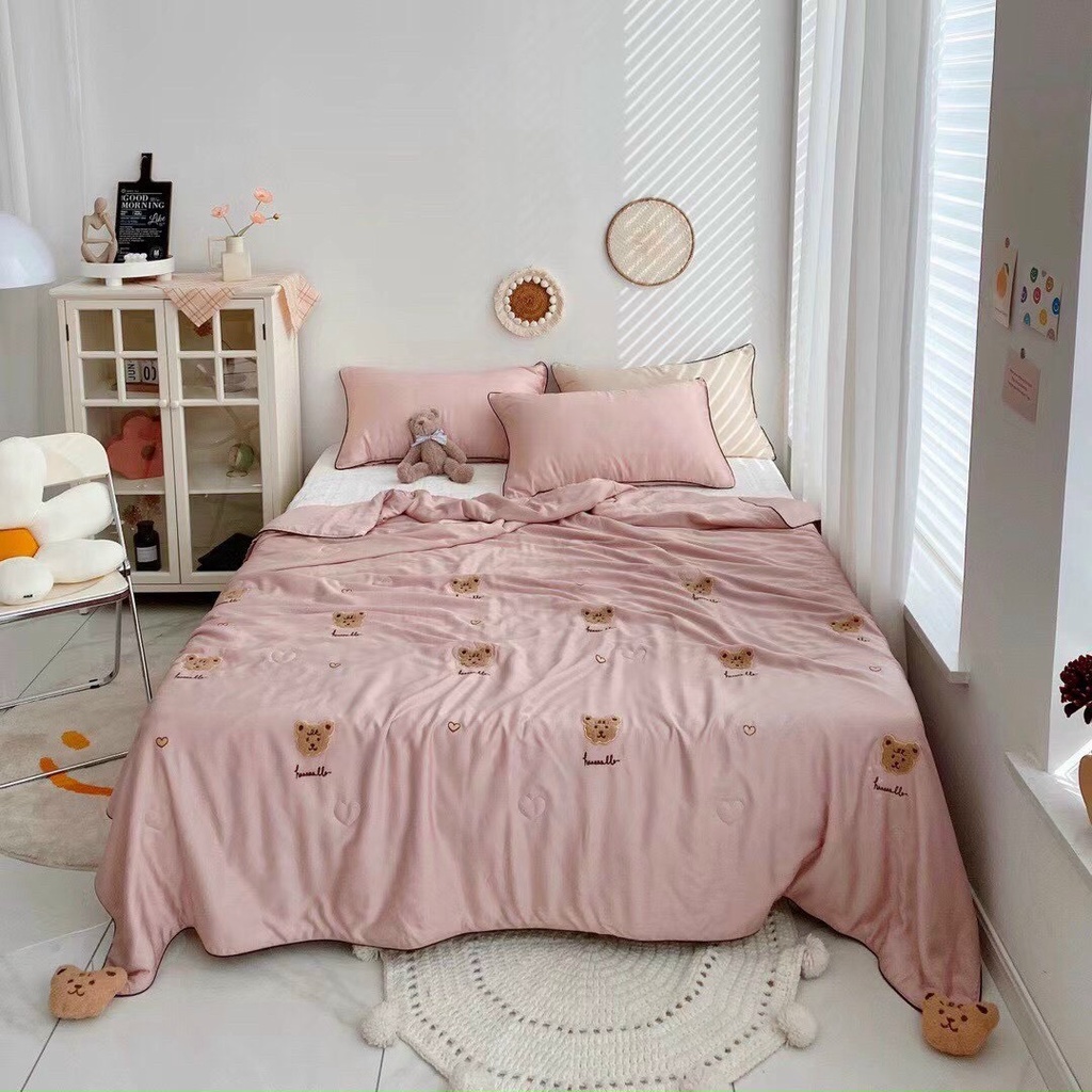 CHĂN LỤA TENCEL GẤU TEDDY HÀNG CAO CẤP MỚI