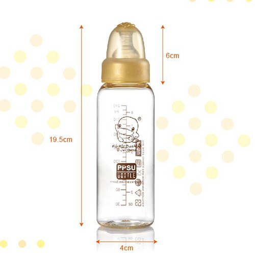 Bình sữa PPSU cổ thường 240ml ku.ku duckbill Ku5832