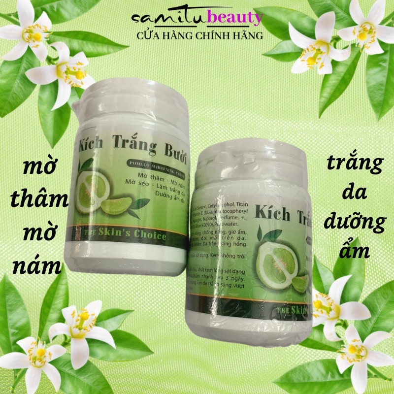 kem kich trăng bưởi 100gr siêu trăng nhanh dưỡng ẩm da