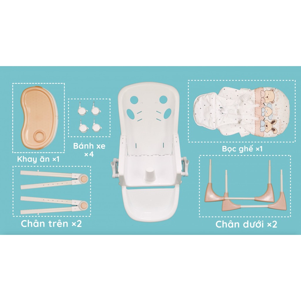 Ghế ăn dặm cao cấp Fatz Baby cho bé FB7202B