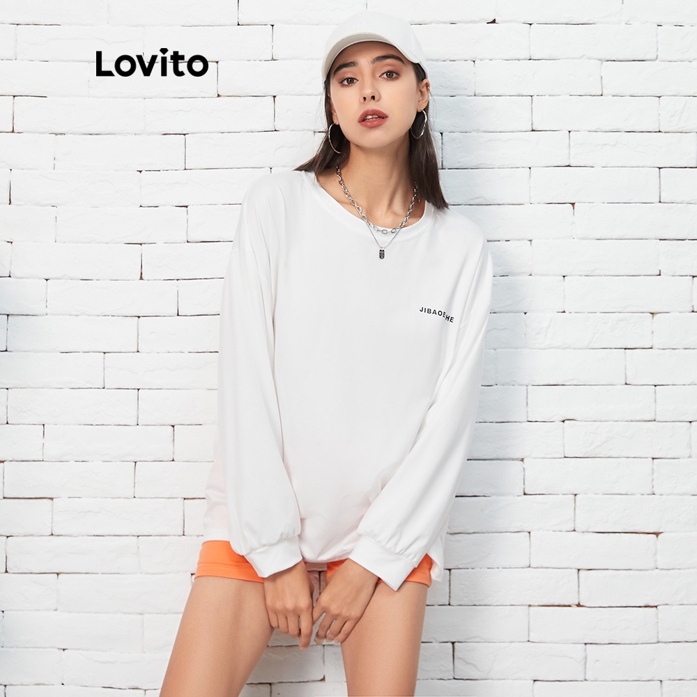 Áo thun cổ tròn in chữ L07015