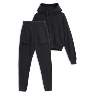 Set Bộ Nữ Quần Dài - Áo Hoodie Croptop, Chất Liệu Nỉ Co Dãn Thoải Mái, WSD000007, SOMEHOW