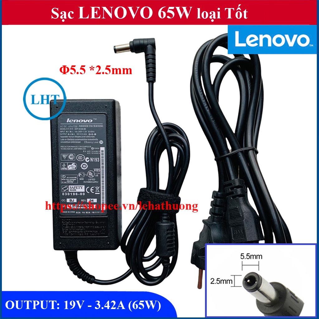 [SẠC ZIN] Sạc Laptop Lenovo 19V - 3.42A - 65W - Hàng chất lượng cao