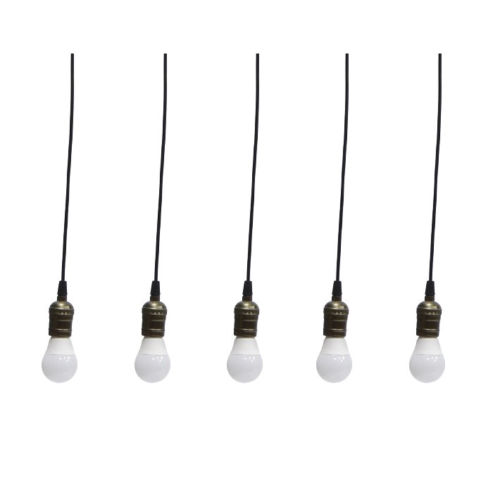Bộ 5 đèn thả cổ điển Vintage bóng đèn led búp 5w