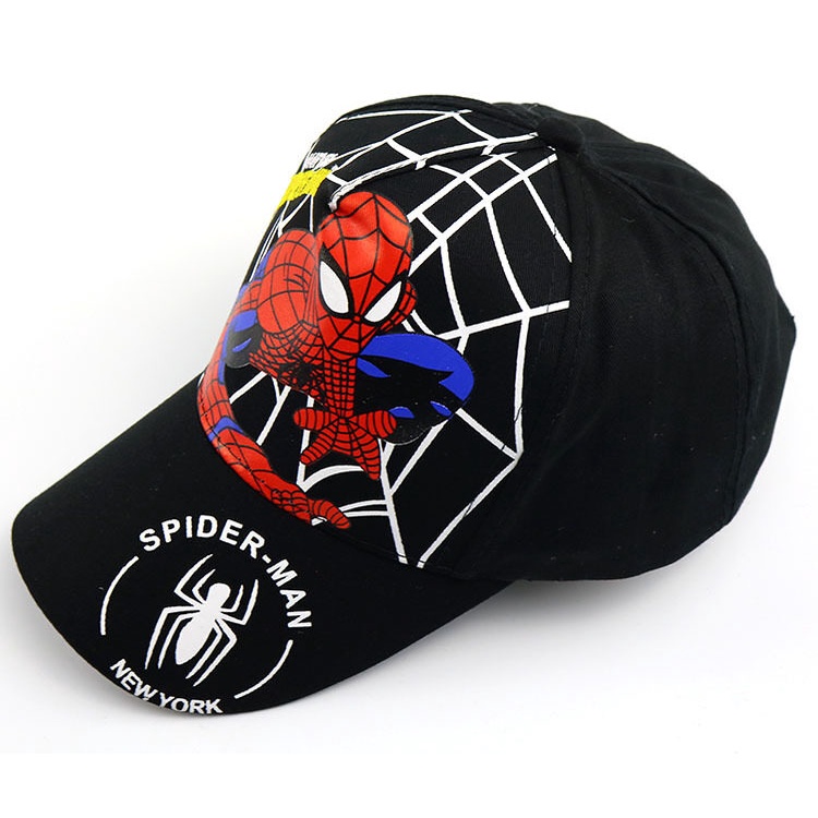 Mũ lưỡi trai thêu hình người nhện Marvel cho bé