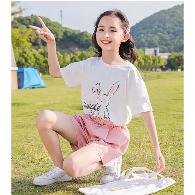 Bộ quần áo hè cho bé gái 16-45kg RABIT, đồ bộ bé gái 5-15 tuổi ,xinh xắn, đáng yêu, co giãn, thoáng mát.