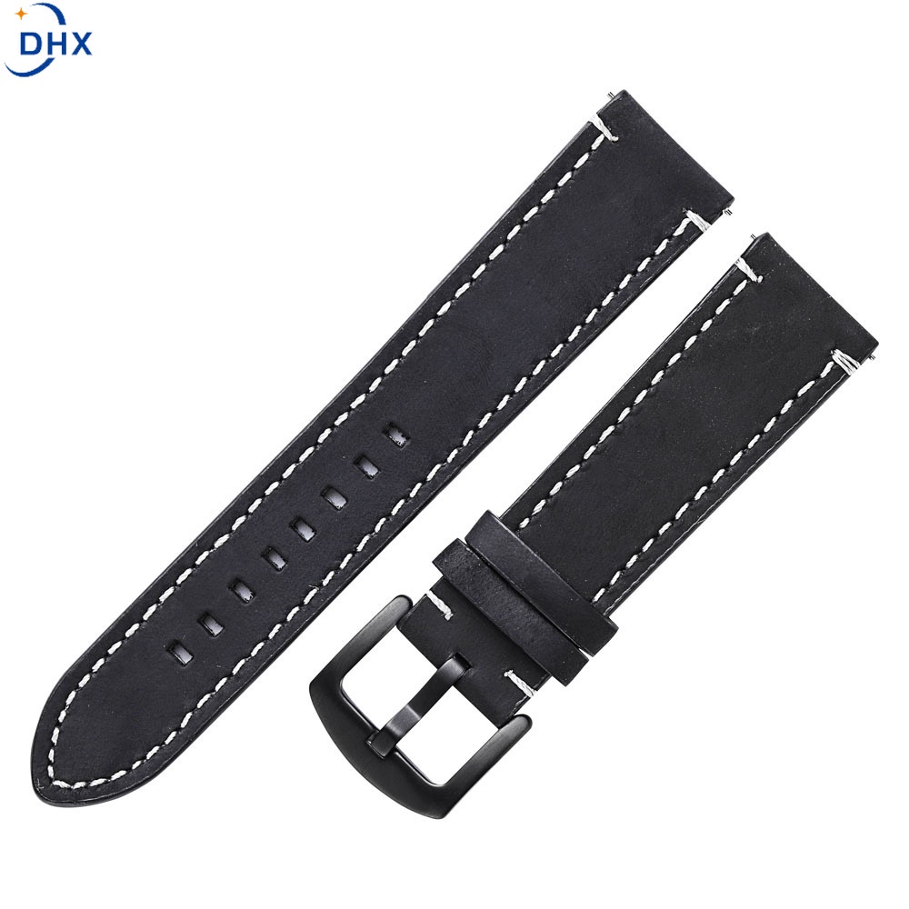 Dây da đồng hồ đeo tay 18mm 20mm 22mm 24mm màu xanh lá/ đỏ