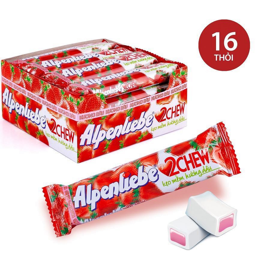 Thỏi kẹo Alpenliebe hương dâu kem 32g